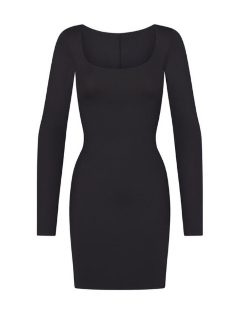 SKIMS Black Body Long Sleeve Slip Dress - Picture 12 of 12